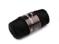 Kraftika 1ks (270-1) černá pletací příze macrame 100 g, pletací