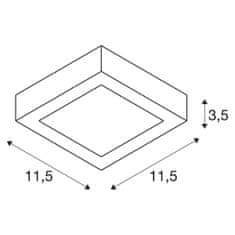 SLV BIG WHITE SENSER 12 CW vnitřní LED nástěnné a stropní přisazené svítidlo hranaté bílé, 4000 K 1004703