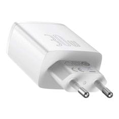 BASEUS Kompaktní rychlonabíječka 2x USB/USB-C 30W 3APD Quick Charge bílá CCXJ-E02 Baseus