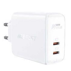 AceFast GaN USB-C 50W PD QC 3.0 AFC FCP bílá A29 bílá Acefast síťová nabíječka