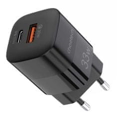 Choetech GaN USB/USB-C PD QC 33W síťová nabíječka černá PD5006 Choetech