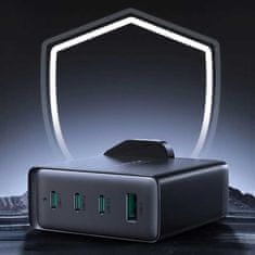 Joyroom GaN UK JR-TCG05UK 140W 3x USB-C USB-A nabíječka + USB-C/USB-C 240W 1,2m kabel Joyroom