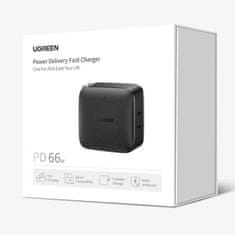 Ugreen Napájecí nabíječka 2x USB-C 66WPD 3.0 Quick Charge 4.0+ černá CD216 Ugreen