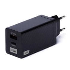 WOZINSKY GaN 65W nabíječka s USB porty USB C podporuje QC 3.0 PD černá WWCG01 Wozinsky