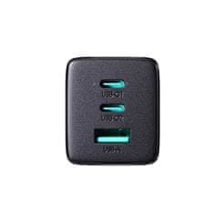 Joyroom GaN 65W USB-A 2x USB-C nabíječka černá + USB-C - USB-C 100W kabel 1,2m TCG01 Joyroom