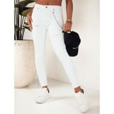 Dstreet Dámské džínové kalhoty ALEX bílé uy1878 XL