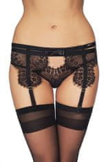 7-Heaven Erotický podvazkový pás Roca garter belt + Ponožky Gatta Calzino Strech, černá, M