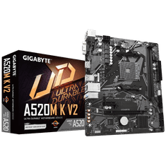 Gigabyte A520M K V2 osnovna plošča, AM4, Micro ATX