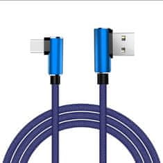 Verk 06308 USB Kabel -C, zahnuté konektory 1m červený