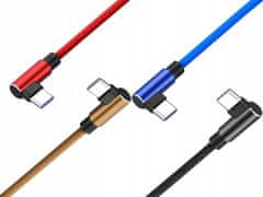 06308 USB Kabel -C, zahnuté konektory 1m hnědý