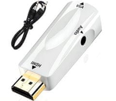 Verk 06305 Konvertor z HDMI na VGA D-SUB audio černý