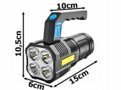 Verk 08379 Taktická LED svítilna XML-T6 COB, 4 LED