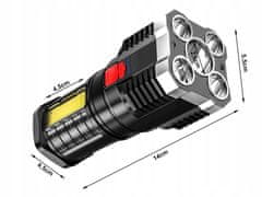 Verk 08378 Taktická LED svítilna XML-T6 COB, 5 LED