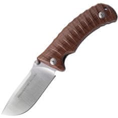 Fox Knives FX-130 DW PRO-HUNTER kapesní lovecký nůž 9,5 cm, dřevo Palisandr, kožené pouzdro