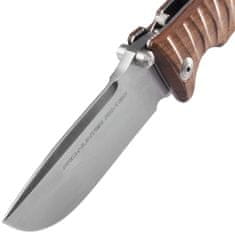 Fox Knives FX-130 DW PRO-HUNTER kapesní lovecký nůž 9,5 cm, dřevo Palisandr, kožené pouzdro