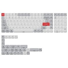 Keychron Low Profile Dye-Sub PBT LSA Keycaps pro nízkoprofilové klávesnice - Light Gray and White Full Set