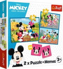 Trefl Puzzle 2 v 1 + memos Seznamte s Disney hrdiny sada puzzle