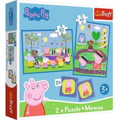 Trefl Puzzle 2v1 memos Veselé chvíle Prasátko Peppa puzzle sada puzzle