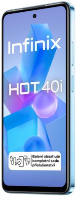 Infinix Hot 40i technológia NFC bezkontaktné platby veľký displej veľkokapacitná batéria moderný mobilný dotykový telefón smartphone infinix LTE pripojenie LTE internet Bluetooth slot na pamäťové karty Wi-Fi Unisoc T606 OS Android 13 Bluetooth wifi dlhá výdrž skvelý fotoaparát amoled displej fm rádio 6.5 IPS LCD veľký displej HD+ rozlíšenie 18W rýchlonabíjanie 50Mpx kamera 32Mpx selfie kamera AI kamera