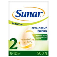 Sunar Sensitive 2, pokračovací kojenecké mléko 6 x 500 g