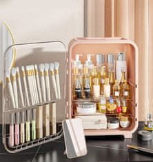 Korbi Kosmetická krabička a organizér s úložnými šuplíky na nožičkách F21 v růžovém provedení