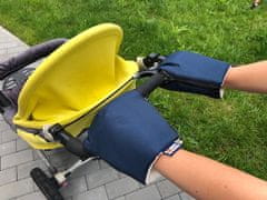 Kaarsgaren Modré rukavice na kočárek biobavlna