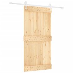 Vidaxl Posuvné dveře s kováním 100 x 210 cm masivní borové dřevo