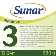 Sunar Sensitive 3, batolecí mléko, 500 g