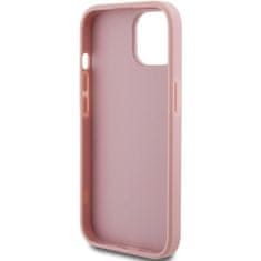 Guess hard kryt na iPhone 15 6.1" Pink Glitter Script Big 4G