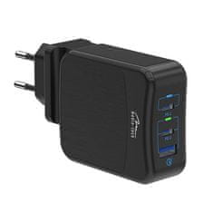 Media-Tech USB-C PD SMART NAPÁJECÍ ADAPTÉR MT6252 65W 2 x USB-C PD, 1 x USB , QC 3.0 USB