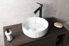 ISVEA ION keramické umyvadlo na desku, průměr 36cm, bílá 10NF66036 - Isvea