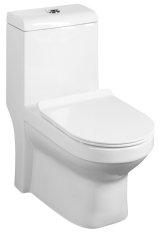 SAPHO HUBERT WC kombi, spodní/zadní odpad, bílá PB304 - Sapho