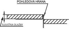 SAPHO Spádová lišta, levá, výška 10mm, délka 1000mm, černá mat SPD10B-L - Sapho