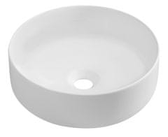 ISVEA INFINITY ROUND keramické umyvadlo na desku, průměr 36cm, bílá mat 10NF65036-2L - Isvea