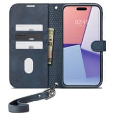 Spigen Wallet S Pro pouzdro pro iPhone 15 Pro Max, modré Modrá