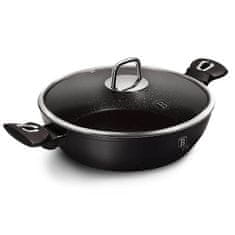 Berlingerhaus Pánev WOK s poklicí a mramorovým povrchem 30 cm Black Silver Collection BH-7113