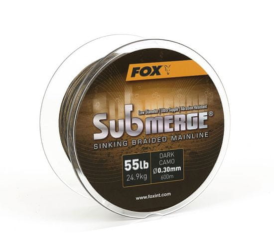 Fox Fox pletená šňůra na naviják Submerge Sinking Braided MaInline 0,16mm 25lb 600m