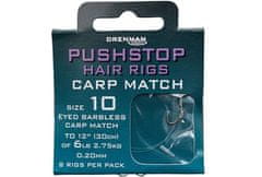 Drennan Drennan návazce Pushstop H'Rig Carp Match Barbless vel.12 / 5lb