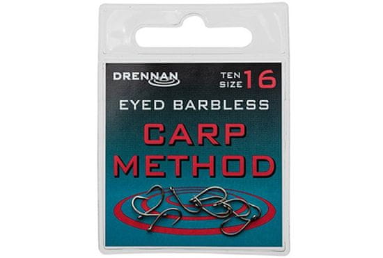 Drennan Drennan háčky bez protihrotu Eyed Carp Method Barbless vel. 10