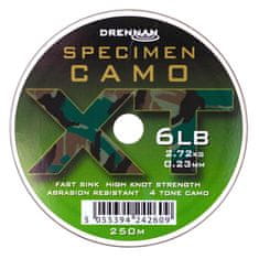 Drennan Drennan vlasec Specimen Camo XT 6lb, 0,23mm, 250m