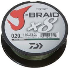 Daiwa Daiwa pletená šňůra J-Braid X8 150m 0,06mm 4,0kg Dark Green