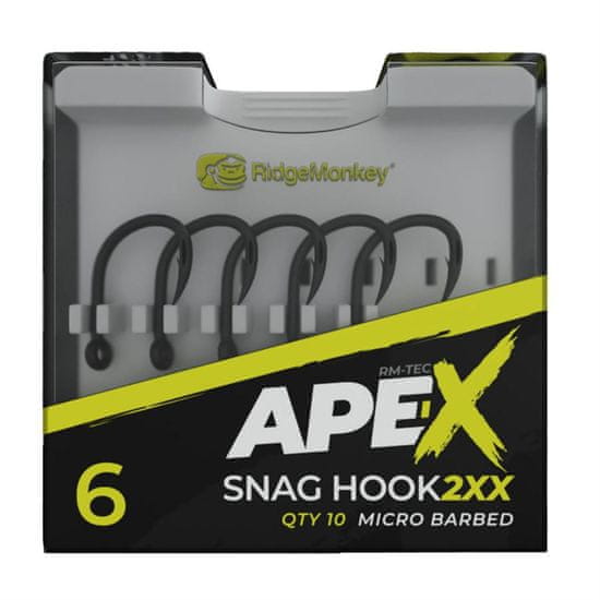 RIDGEMONKEY RidgeMonkey háček Ape-X Snag Hook 2XX Barbed Velikost 4