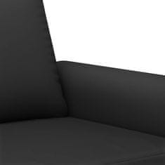 Greatstore 3dílná sedací souprava s polštáři černá samet