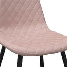Vidaxl Jídelní židle 6 ks růžové samet