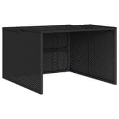 Greatstore Garáž pro robotickou sekačku černá 86 x 90 x 52/57 cm polyratan