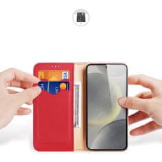 Dux Ducis Kožené pouzdro na Samsung Galaxy S24 PLUS DUX DUCIS Hivo s RFID blokováním Red