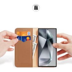 Dux Ducis Kožený obal na Samsung Galaxy S24 ULTRA DUX DUCIS Hivo s RFID blokováním Beige