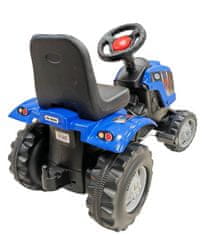 LEBULA Traktor s pedálovým přívěsem modrý