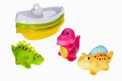 Profibaby Lodičky 3ks + dinosaurus 3ks do vody stříkací plast mix druhů v sáčku 17x24cm 0m+