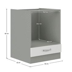 KONDELA Skříňka dolní, bílá vysoký lesk, PRADO 60 DG BB